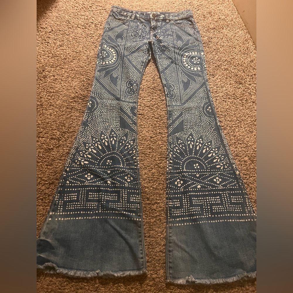 Free People 25 Discharge Bali Jeans Flares
